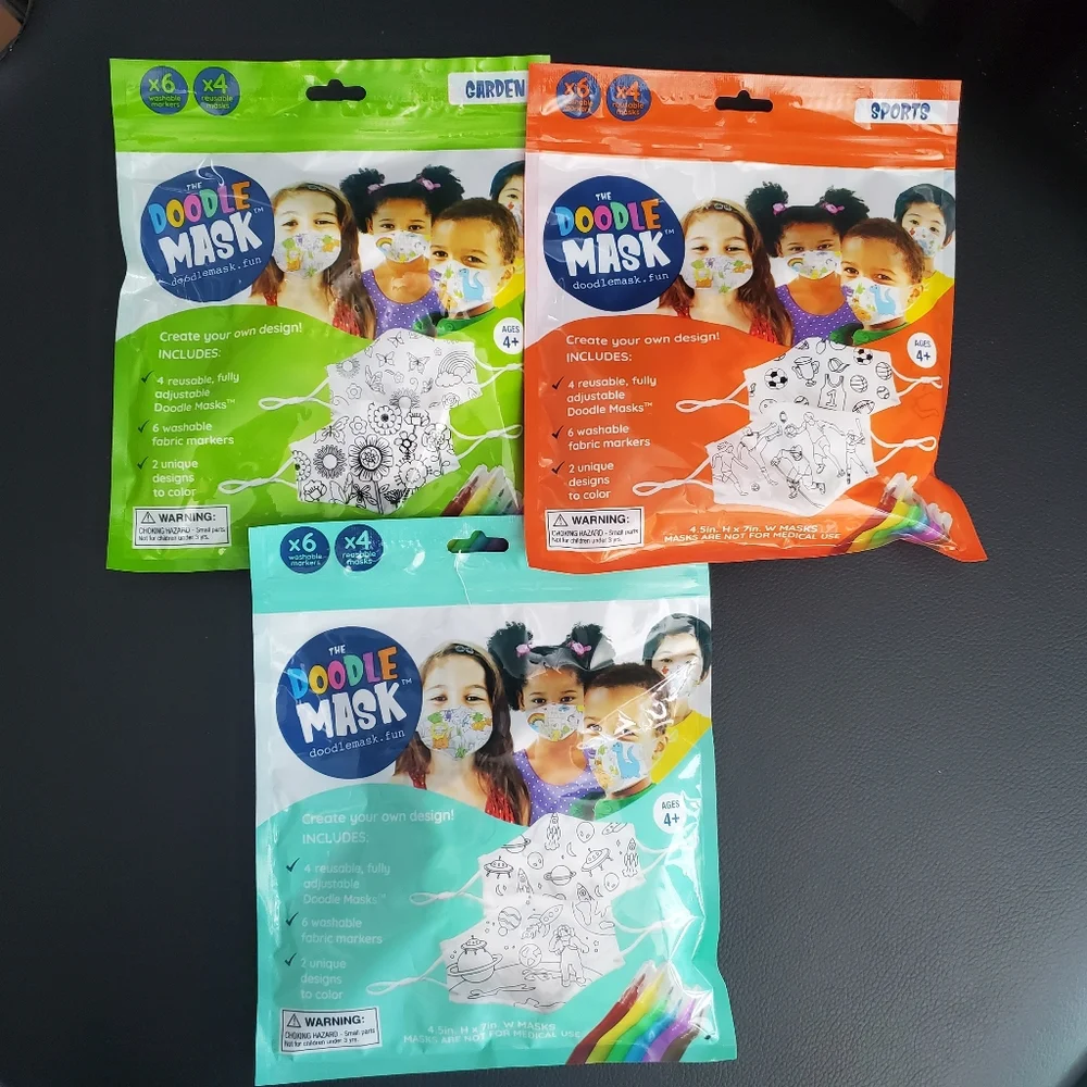 The Doodle Masks / 3 pks